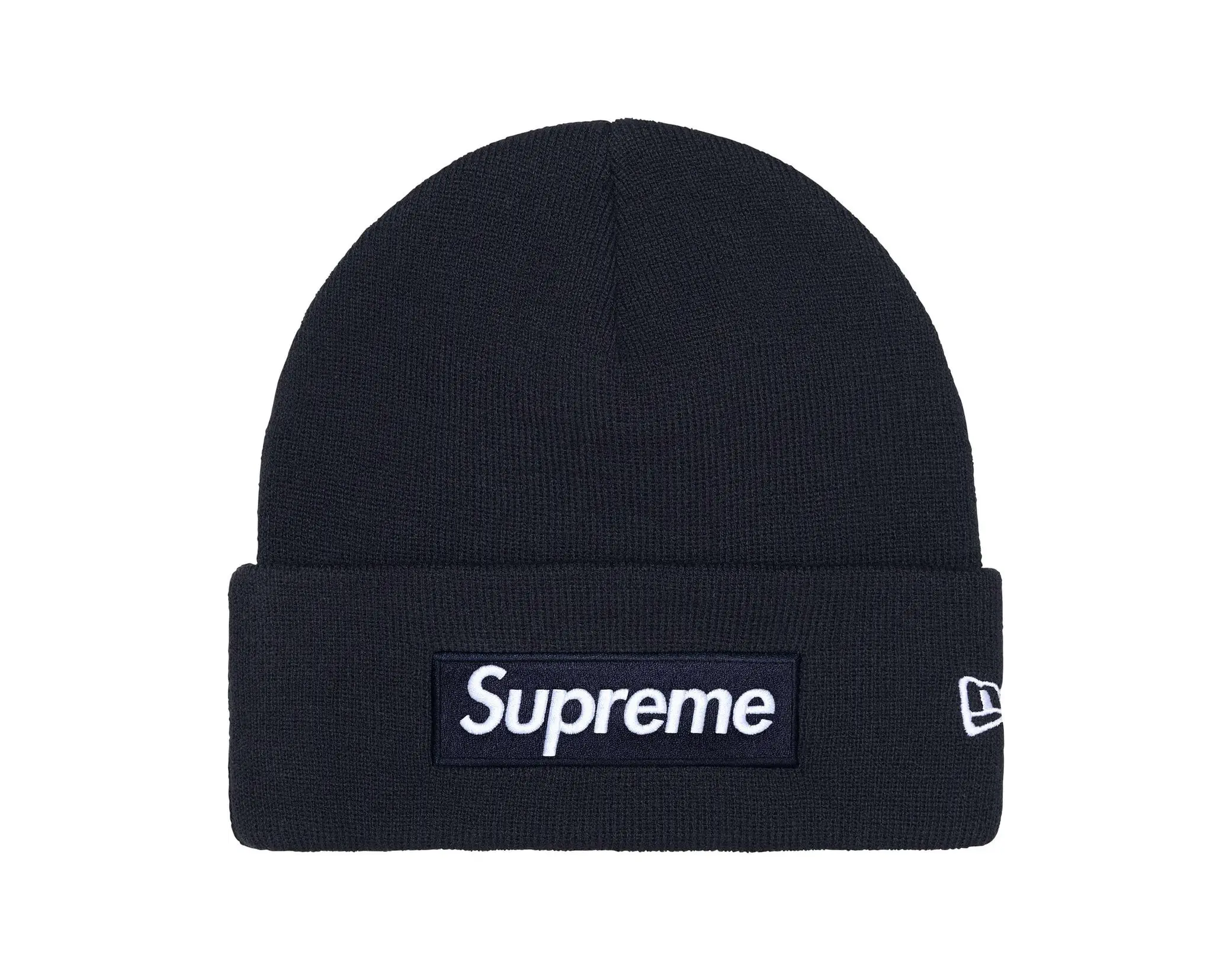 New Era x Supreme Box Logo Beanie Navy (FW25)
