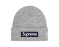 New Era x Supreme Box Logo Beanie Heather Grey (FW25)