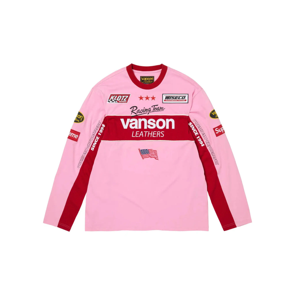 Supreme Vanson Leathers L/S Top Pink