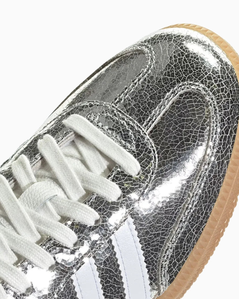 Adidas Samba OG Silver Metallic Cracked Leather
