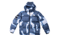 Supreme The North Face Bleached Denim Print Nuptse Jacket Blue