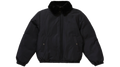Supreme Burberry Shearling Collar Down Puffer Jacket Black
