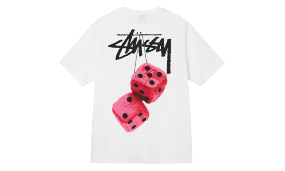 Stussy Fuzzy Dice Tee White