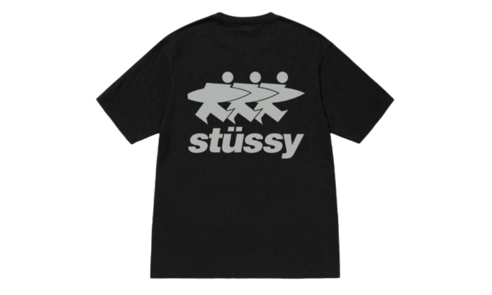 Stussy Surfwalk Pigment Dyed Tee Black