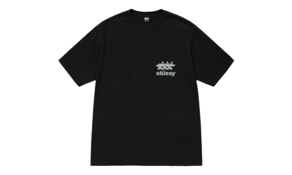 Stussy Surfwalk Pigment Dyed Tee Black