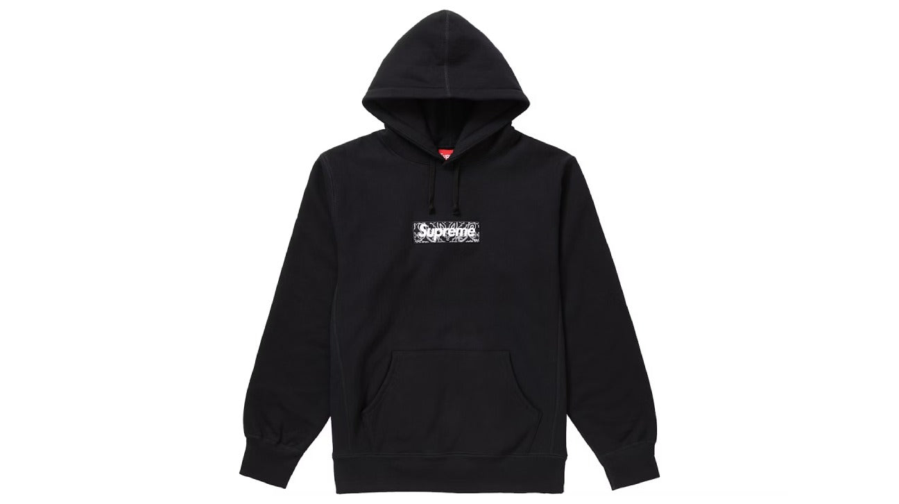 Supreme Bandana Box Logo Hooded Sweatshirt Black