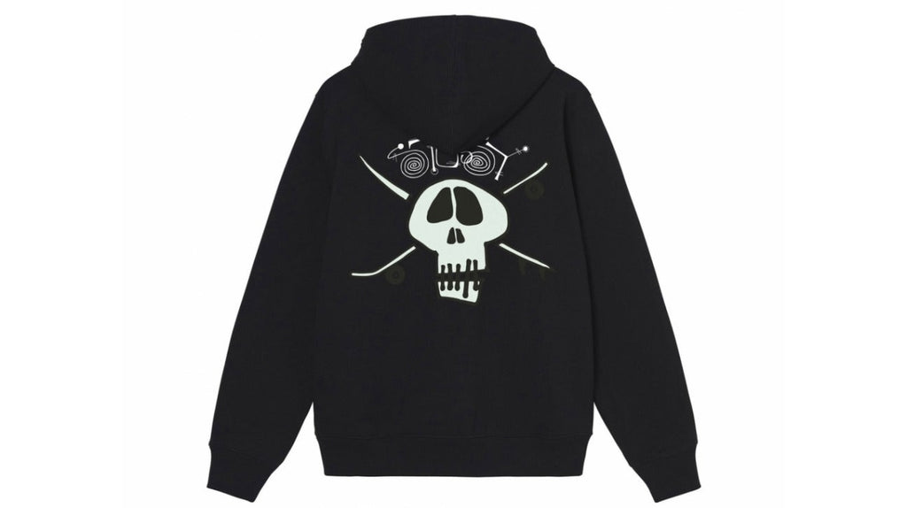 Stussy Surf Skate Skull Hoodie Black