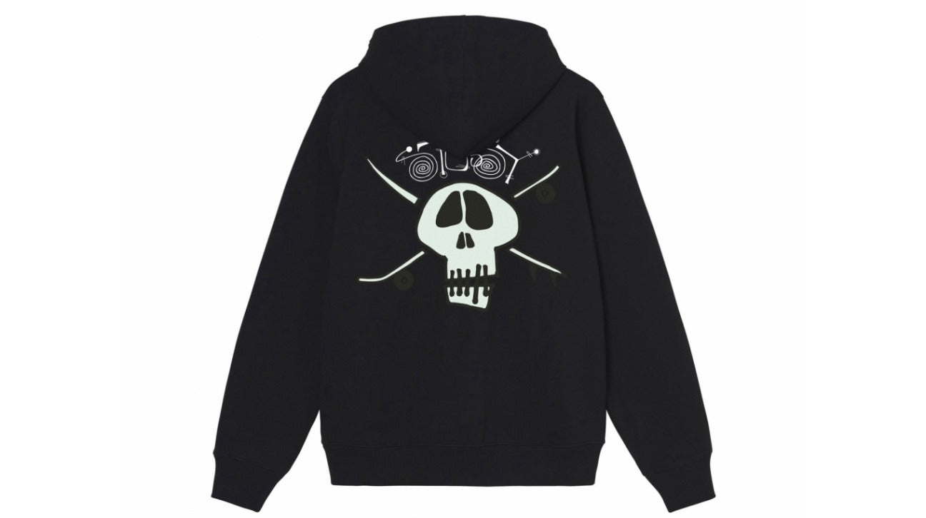 Stussy Surf Skate Skull Hoodie Black