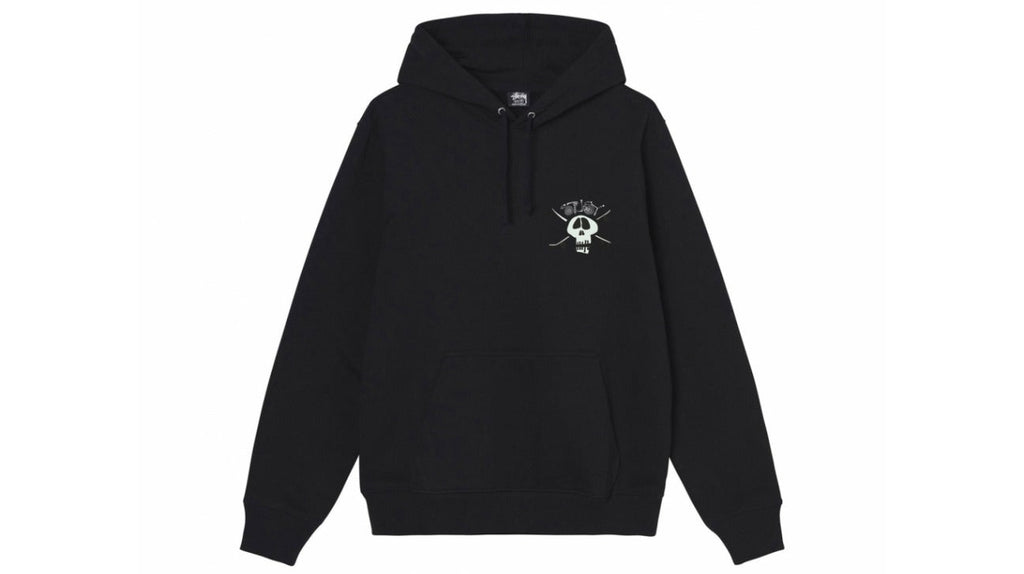 Stussy Surf Skate Skull Hoodie Black