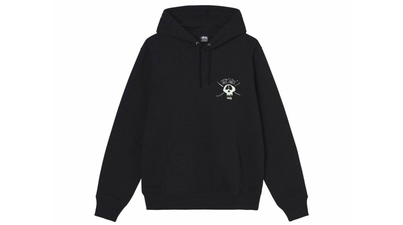 Stussy Surf Skate Skull Hoodie Black