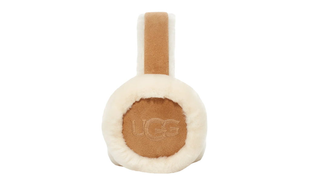 UGG Sheepskin Embroidery Earmuff Chestnut