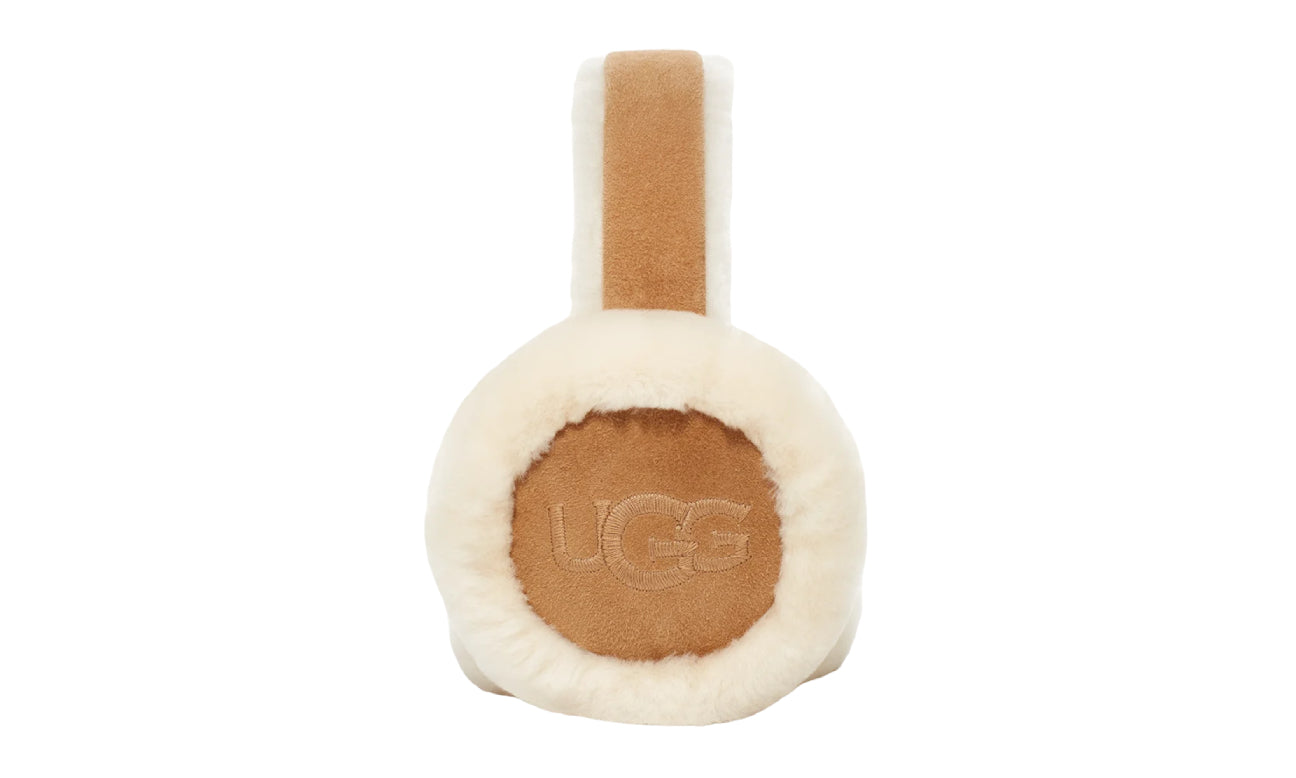 UGG Sheepskin Embroidery Earmuff Chestnut