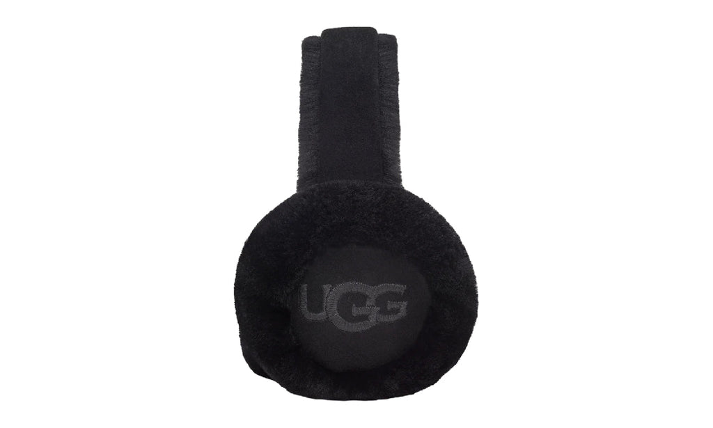 UGG Sheepskin Embroidery Earmuff Black