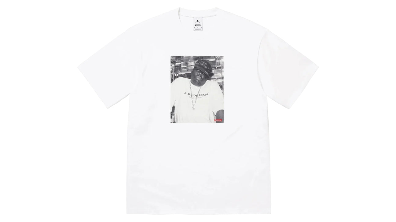 Supreme x Jordan Biggie S/S Top White