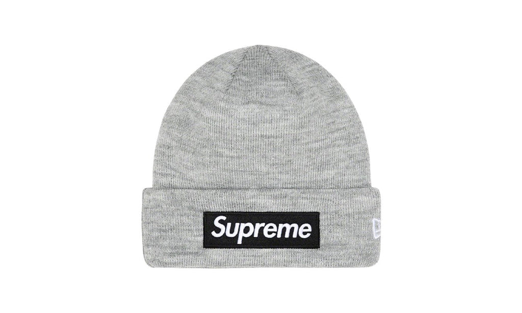 Supreme New Era Box Logo Beanie (FW22) Heather Grey