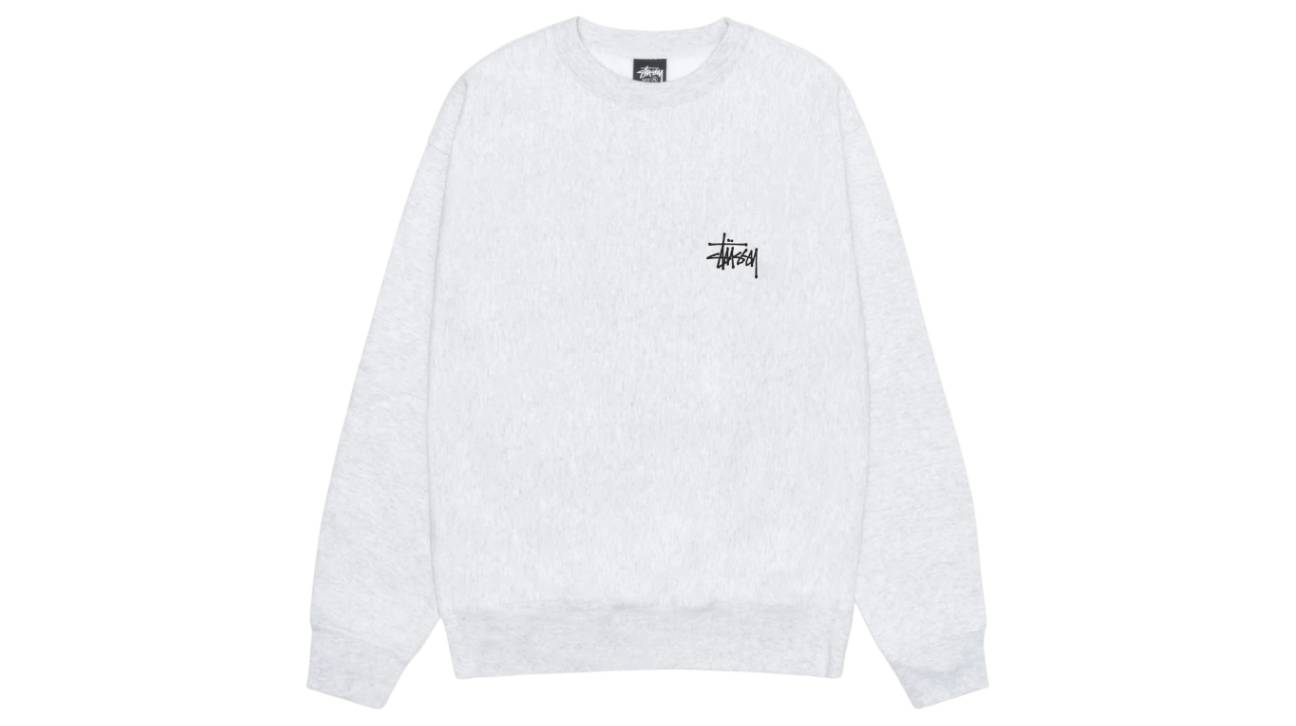 Stussy Basic Crew Ash Heather