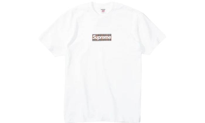 Supreme Burberry Box Logo Tee White