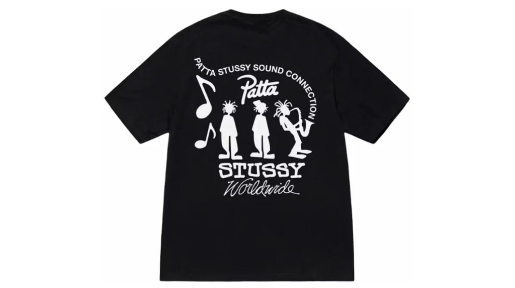 Stussy x Patta Sound Connection Tee Black