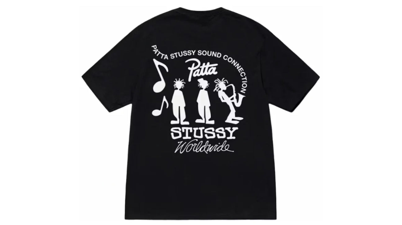 Stussy x Patta Sound Connection Tee Black