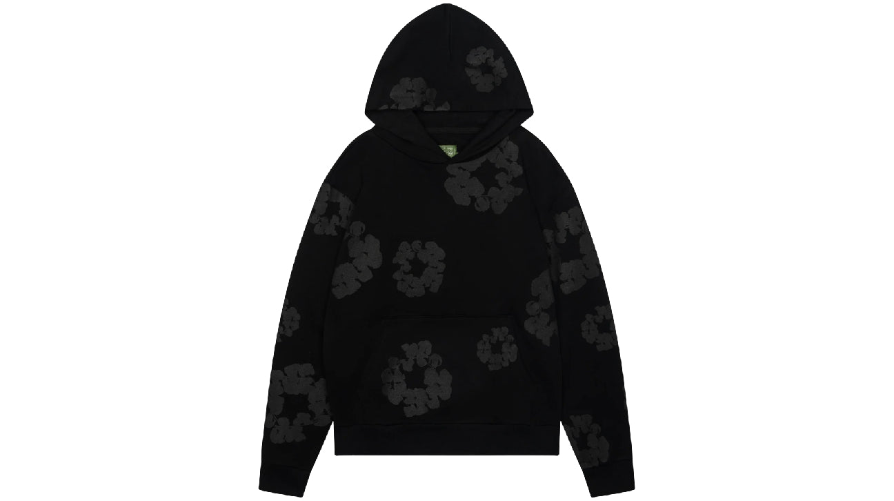 Denim Tears Cotton Wreath Hoodie Black Monochrome