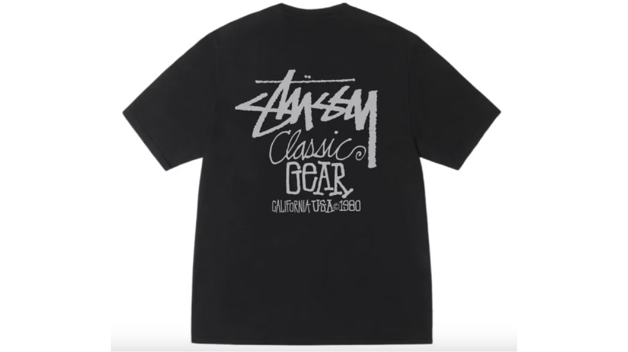Stussy Classic Gear Pigment Dyed Tee Black