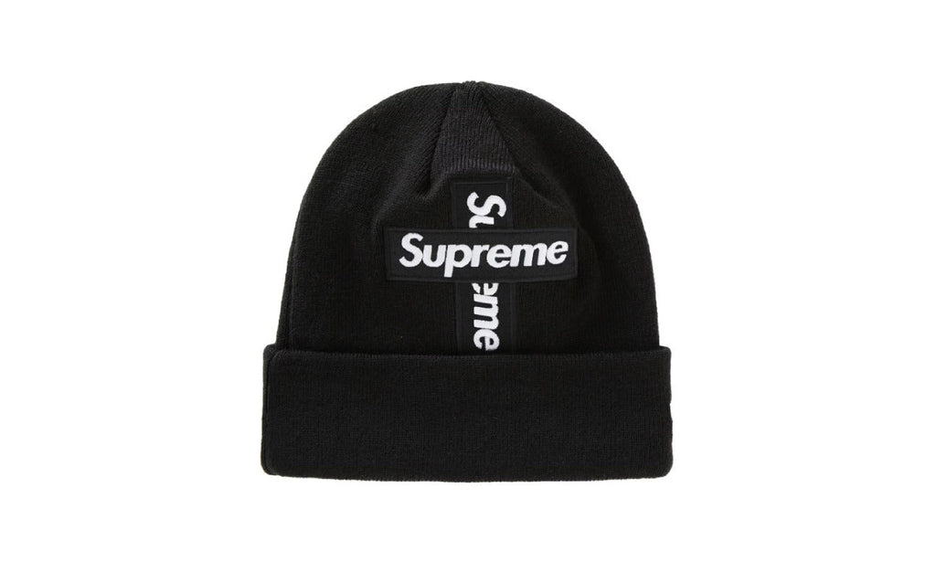Supreme New Era Cross Box Logo Beanie Black