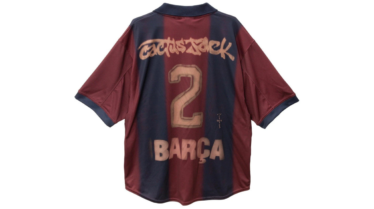 Travis Scott x Nike x FC Barcelona Retro 2000/01 Home Skeleton Jersey