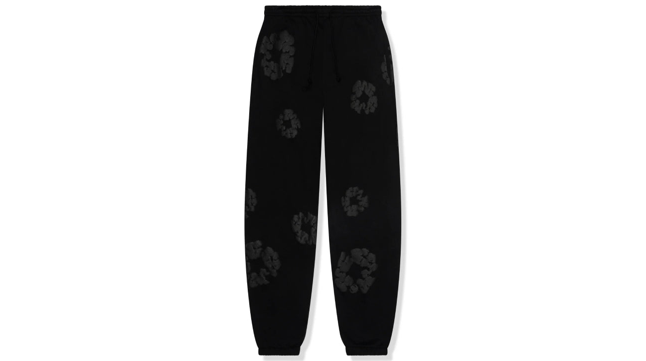 Denim Tears Cotton Wreath Sweatpants Black Monochrome