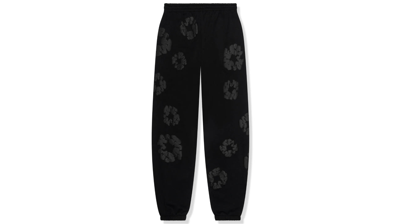 Denim Tears Cotton Wreath Sweatpants Black Monochrome