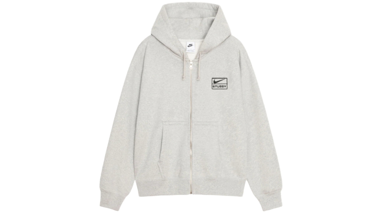 Stussy x Nike Fleece Zip Hoodie (FW25) Grey Heather (FW25)