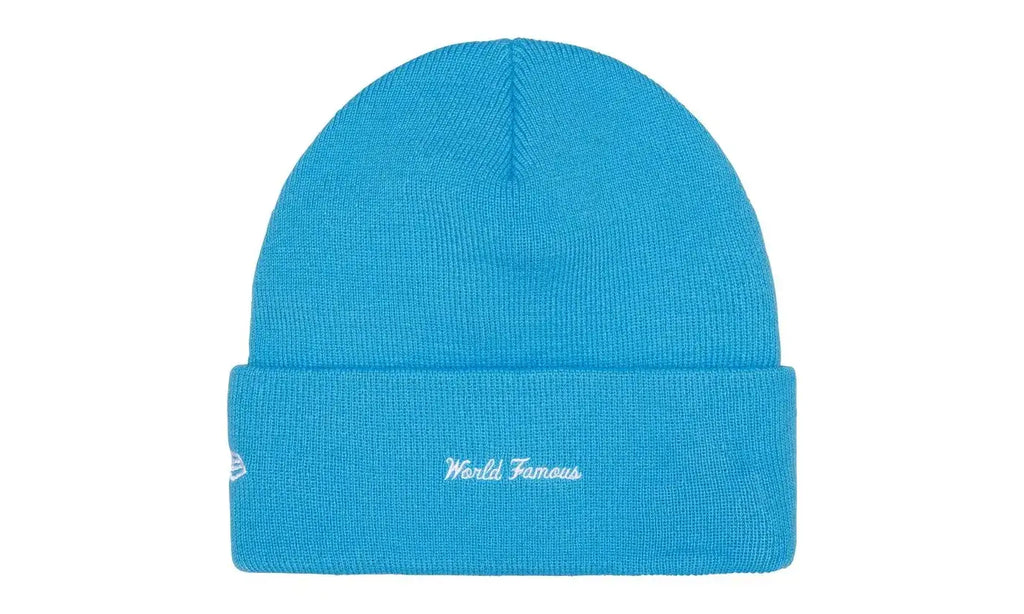 New Era x Supreme Box Logo Beanie Cyan (FW25)