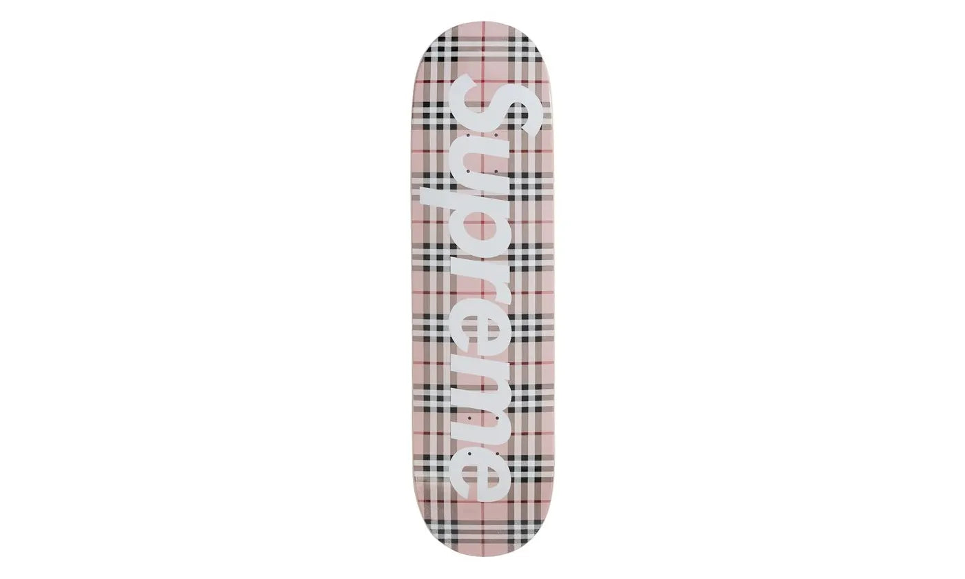 Supreme Burberry Skateboard Deck Pink