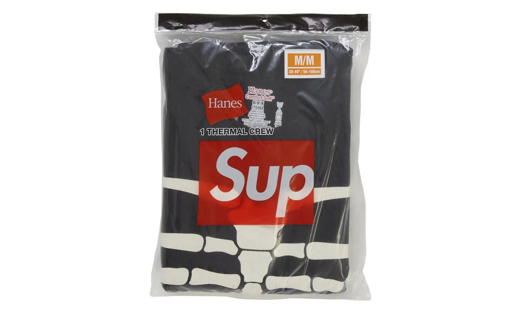 Supreme Hanes Bones Thermal Crew FW25 (1 Pack) Black
