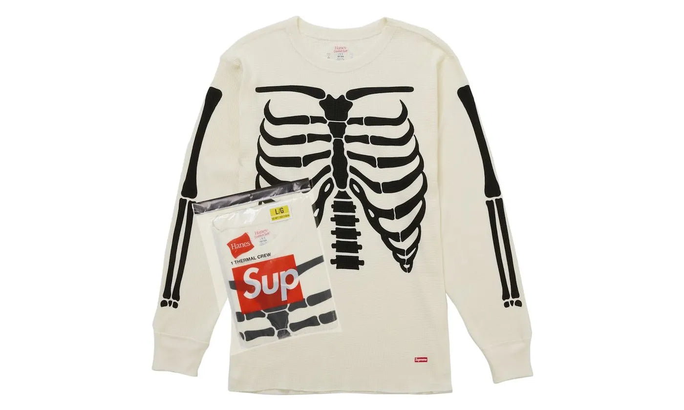 Supreme Hanes Bones Thermal Crew FW25 (1 Pack) White
