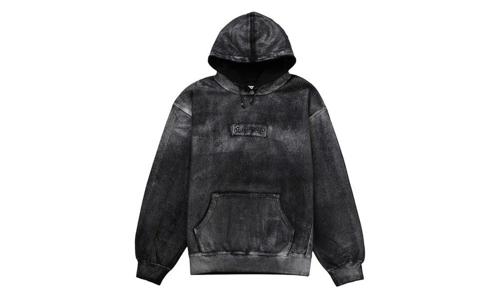 MM6 Maison Margiela x Supreme Foil Box Logo Hooded Sweatshirt Black