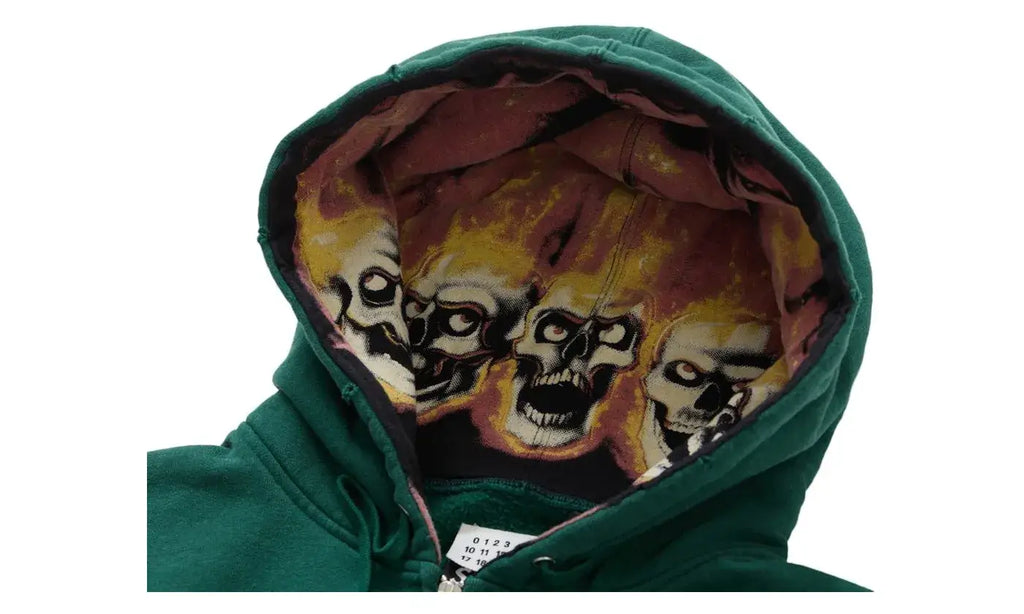 MM6 Maison Margiela x Supreme Zip Up Hooded Sweatshirt Dark Green