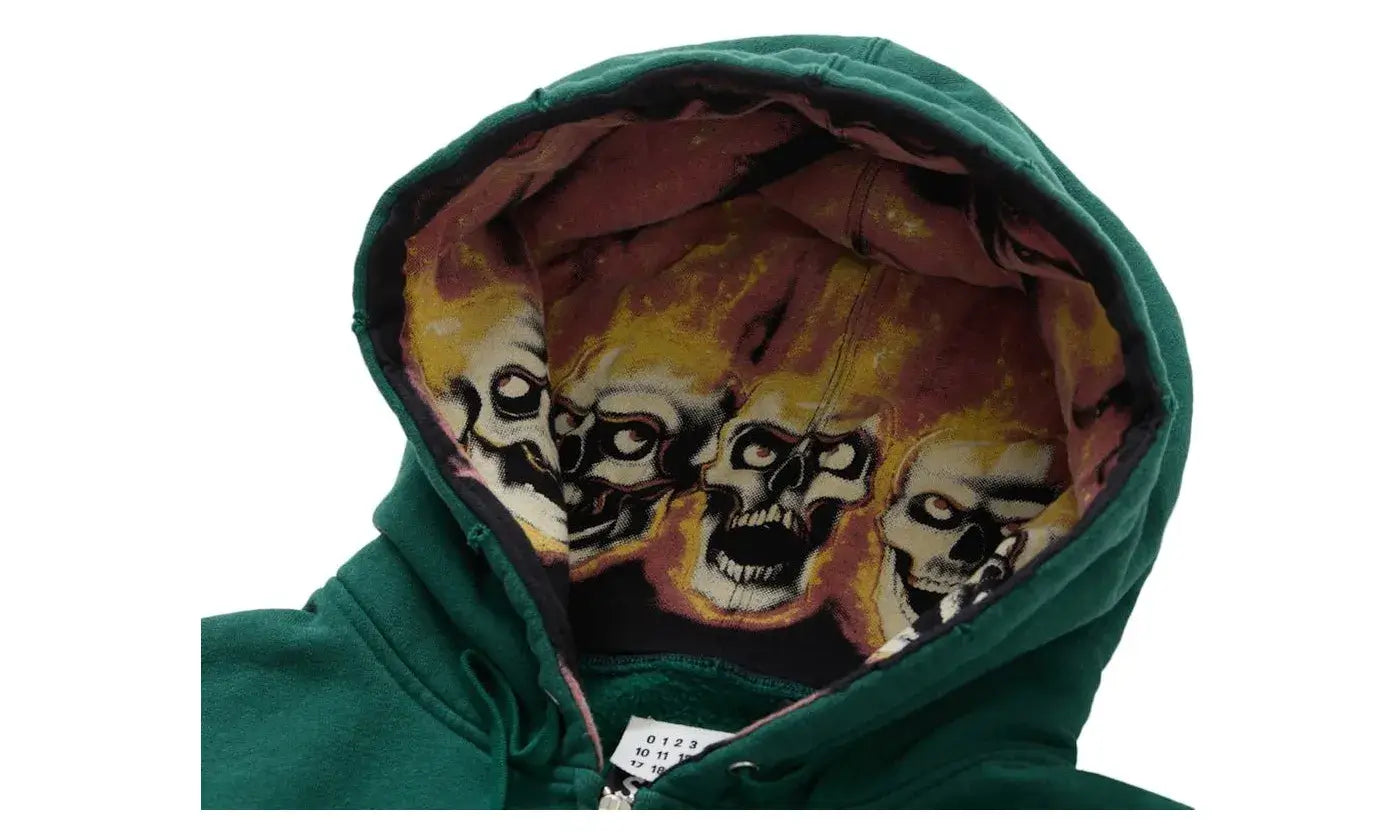 MM6 Maison Margiela x Supreme Zip Up Hooded Sweatshirt Dark Green