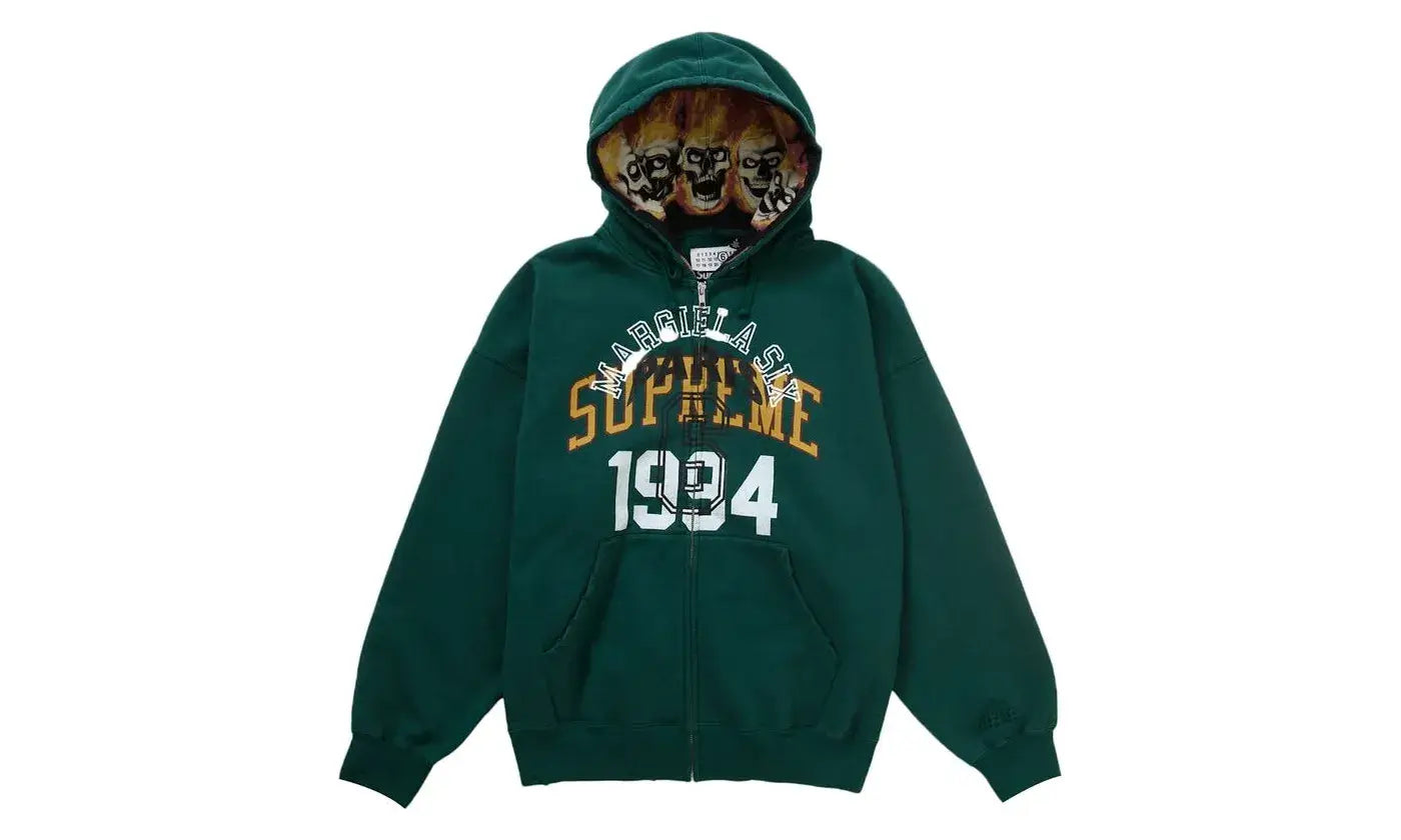 MM6 Maison Margiela x Supreme Zip Up Hooded Sweatshirt Dark Green