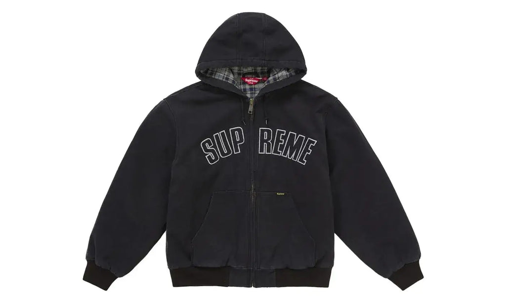 Supreme Reflective Arc Hooded Work Jacket Black