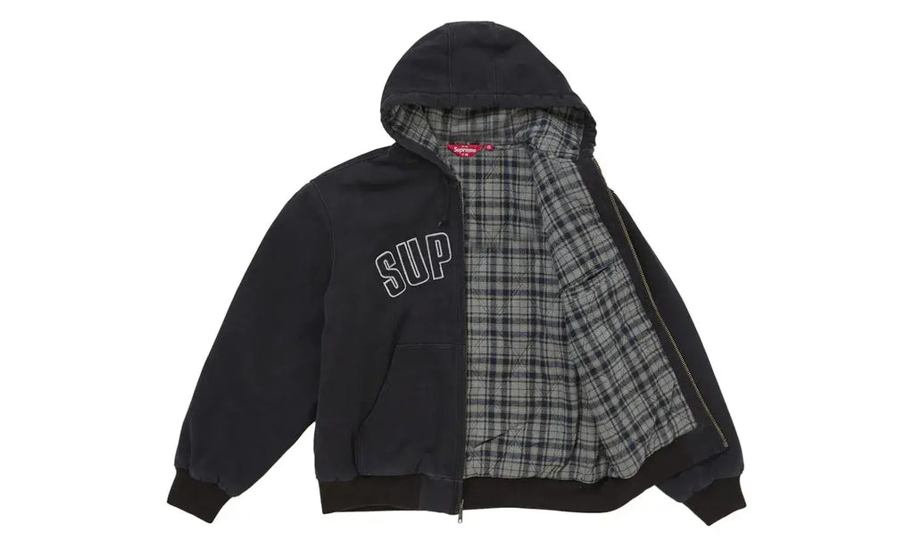 Supreme Reflective Arc Hooded Work Jacket Black