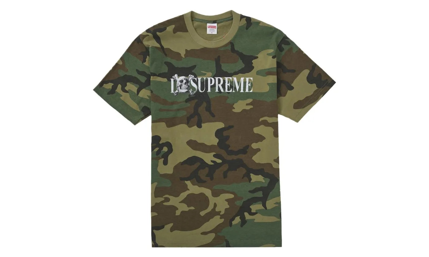 Supreme Skull Tee Woodland Camo