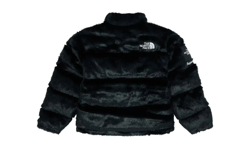 The North Face x Supreme Faux Fur Nuptse Jacket Black