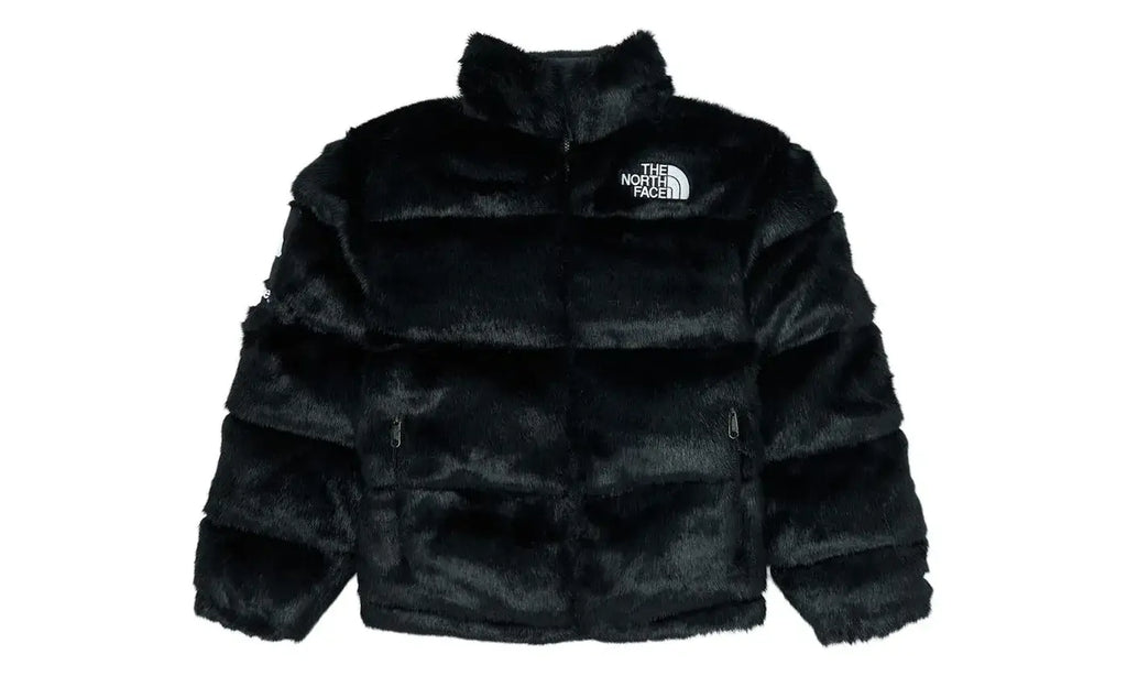 The North Face x Supreme Faux Fur Nuptse Jacket Black