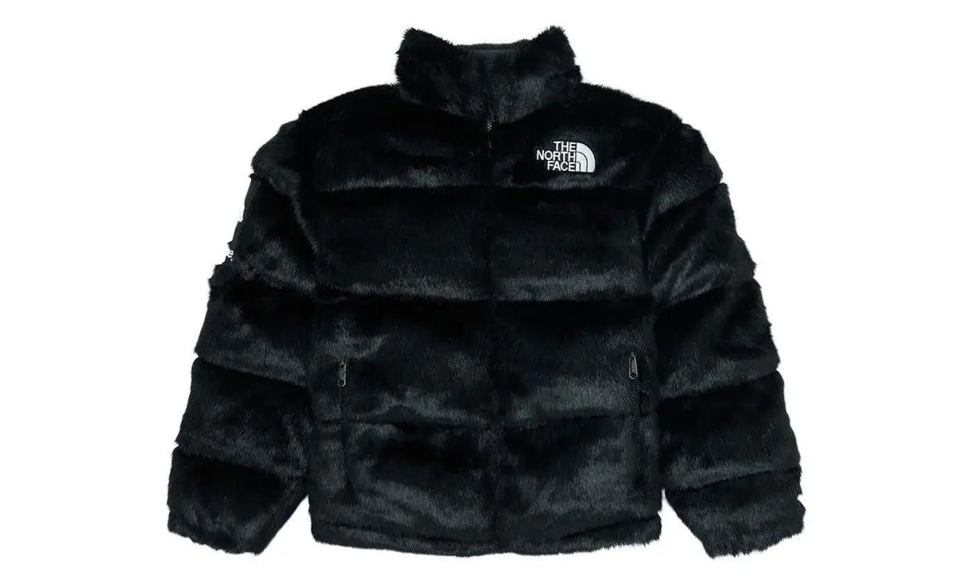 The North Face x Supreme Faux Fur Nuptse Jacket Black