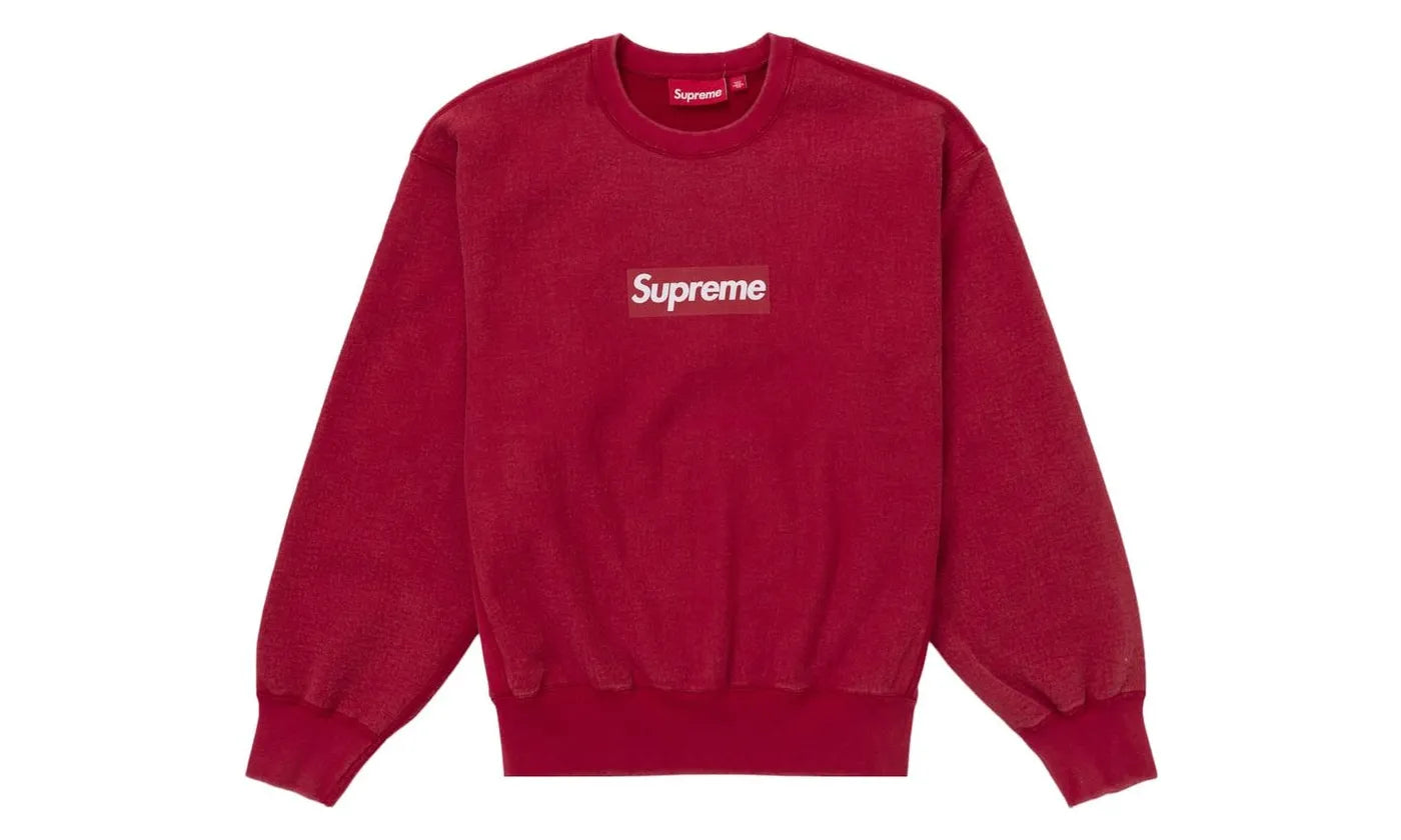 Supreme Washed Box Logo Crewneck Red