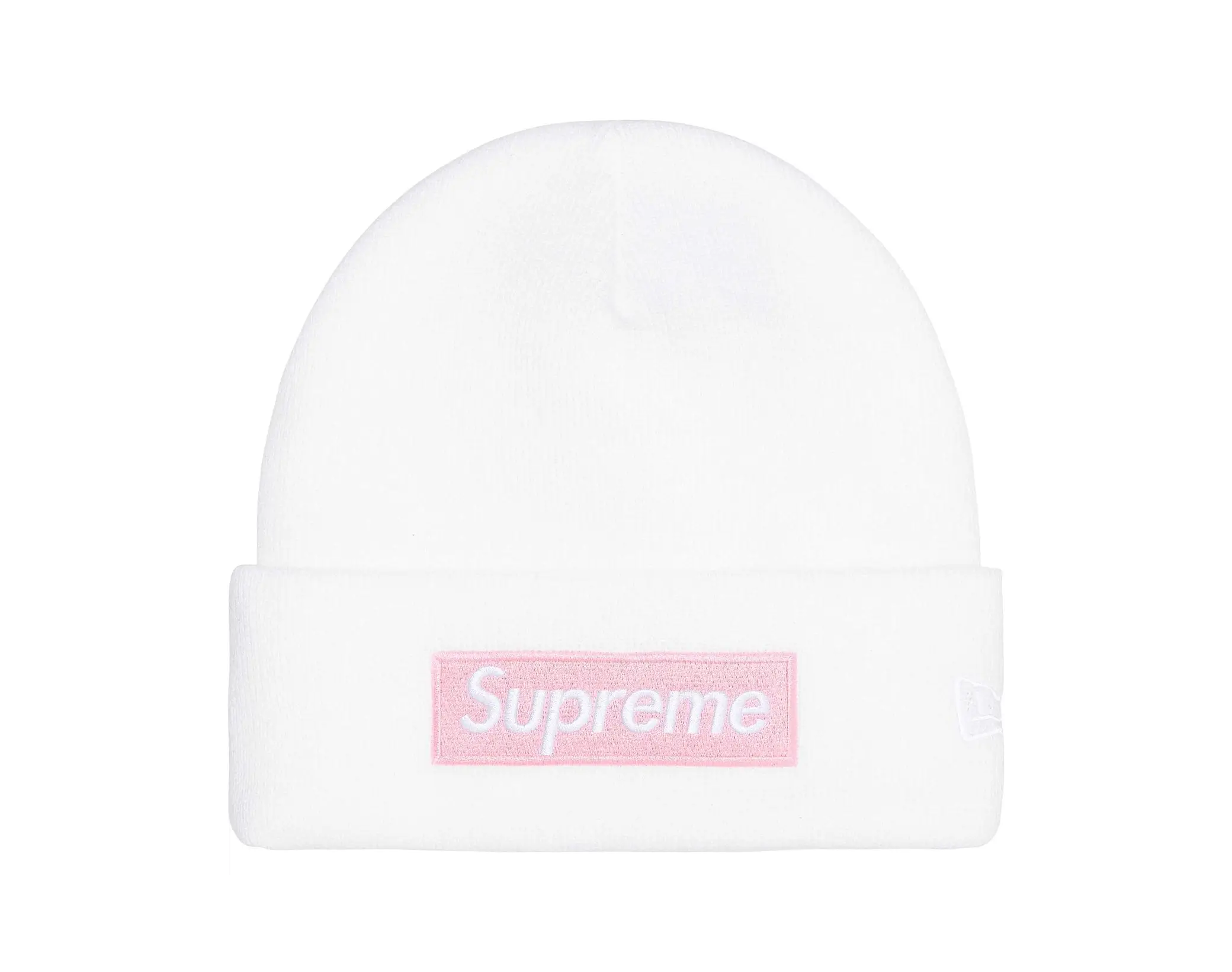New Era x Supreme Box Logo Beanie White (FW25)